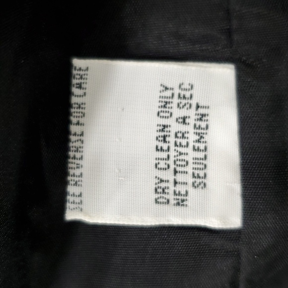 Talbots dress women's size 16 black floral embroidery short sleeve zip back slit - Picture 9 of 11